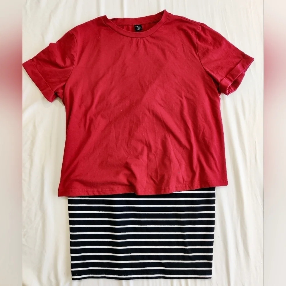 4/$25💸 SheIn Maternity Mini Skirt Outfit (size 6/M)